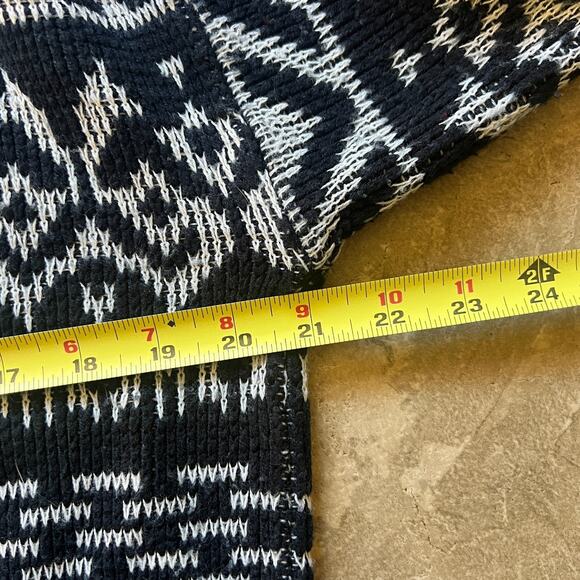 Vtg 90s Botany 500 Sweater Black Fair Isle Slouchy Grandpa Grunge Goth Classic - Picture 6 of 7